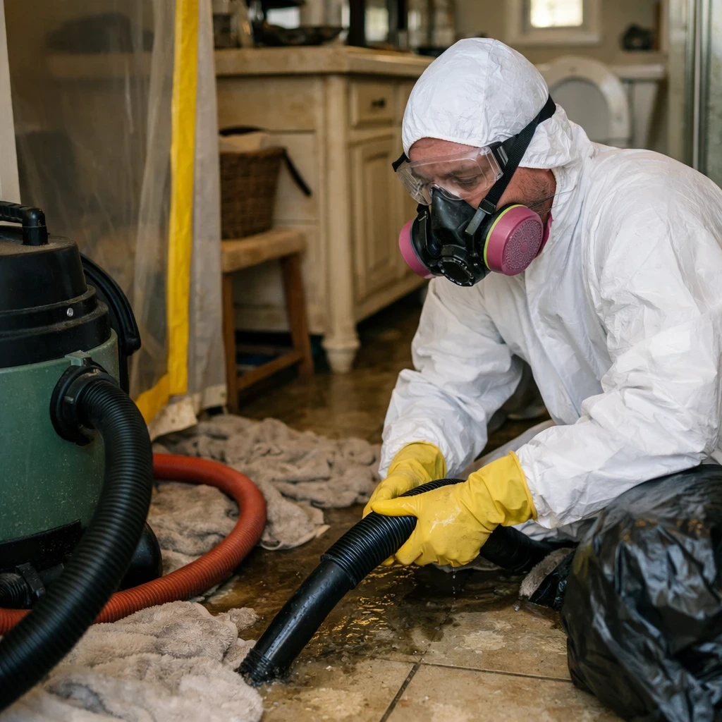 Septic overflow cleanup